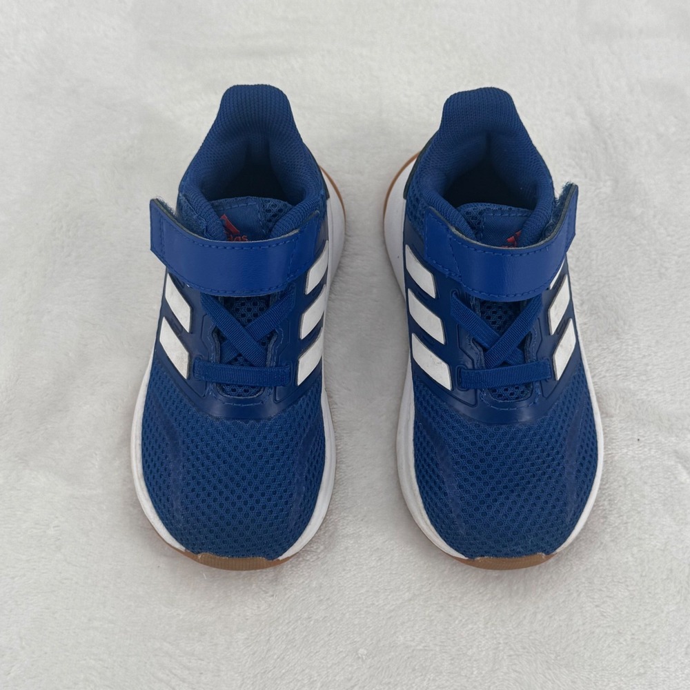Adidas Runfalcon 2.0 Sneakers Toddler Size 6 Blue & White Kids Mesh No Tie Shoes